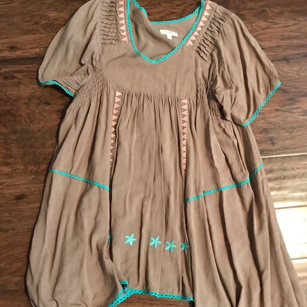 UMGEE - SZ small tunic beige with blue accents